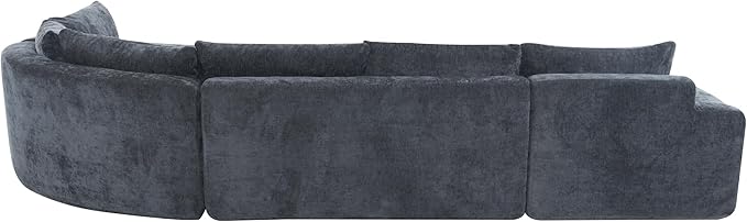 Ball & Cast Oversized Modular Sectional Sofa Cloud Couch,141.7" Modern Upholstered Couch w/Deep Seat Comfy Couches,Minimalist Sleeper Sofas,for Living Room,Apartment,Grey