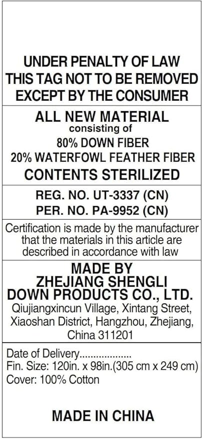 Luxurious Goose Down Feather Fiber Comforter Palatial King Size All-Season Duvet Insert, Premium Baffle Box, 120 X 98 INCHES, 100% Egyptian Cotton Cover, 95 oz Fluffy Fill Weight - Black Pinch Pleat