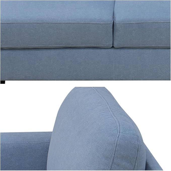 Sectional Sofas for Living Room Furniture Sets, 4-Seat Modular Sectional Sofa with Armrests, High Elastic Sponge Filled L Shaped Couch for Apartment, Blue