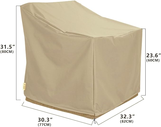 Patio Furniture Covers,Outdoor Furniture Cover Waterproof,Patio Furniture Set Covers for 4 Piece Outdoor Conversation Set,Patio Covers Set (Beige) - Image 4