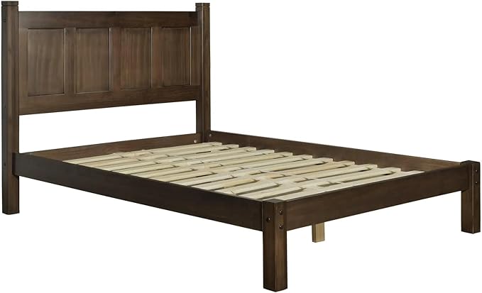 Grain Wood Furniture Shaker Solid Wood 5 Piece Bedroom Set in Expresso, Queen Bed