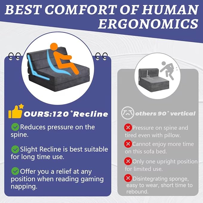 Folding Sofa Bed Foldable Mattress Luxury Miss Fabric, Folding Sleeper Chair Tatami Sofa Bed Floor Mattress Floor Couch, Fold Out Chair Bed Couch Futon Mattress for Guest Room, Living Room