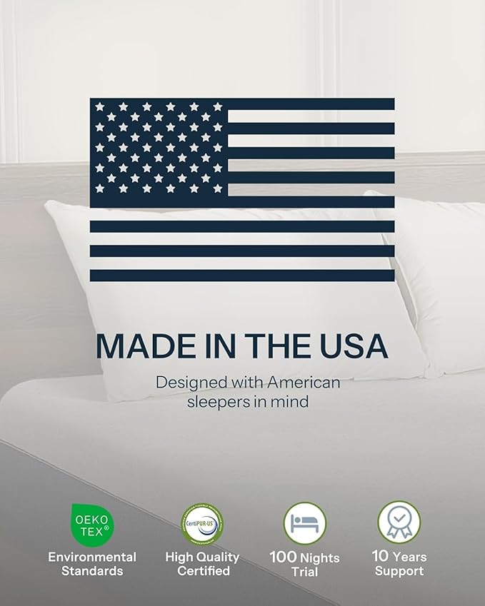 Life Balance King Size Mattress, 10 Inch Cooling-Gel Memory Foam King Bed Mattress Made in USA, Pressure Relief, Motion Isolation, Breathable Fabric, Mattresses in a Box for Optimal Sleep Quality