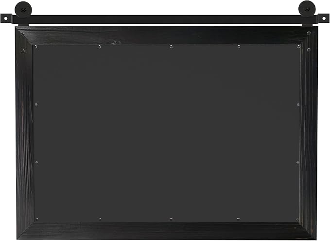 COGOOD Bathroom Mirrors for Over Sink - 29 x 22 Farmhouse Barn Door Wall Mirror for Bathroom, Living Room, Entryway Wall Decor Black - Image 8