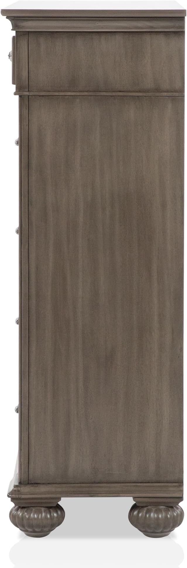 Furniture of America Malierd Traditional Wood 6-Piece Bedroom Set, Panel Queen-Size Bed, 3-Drawer Nightstands, Chest, Dresser and Mirror, Box Spring Required for Bedroom, Gray