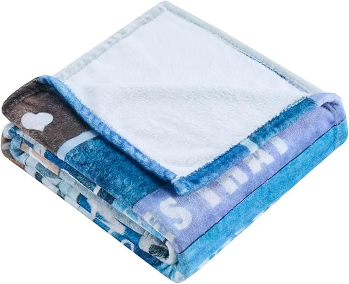 Blue Mother?€?s Day Blanket Gift for Mom ?€? Soft Cozy Fleece Throw, Warm Inspirational Blanket for Mother, Birthday Gifts for Mom from Daughter & Son, Holiday, 50x60 inch