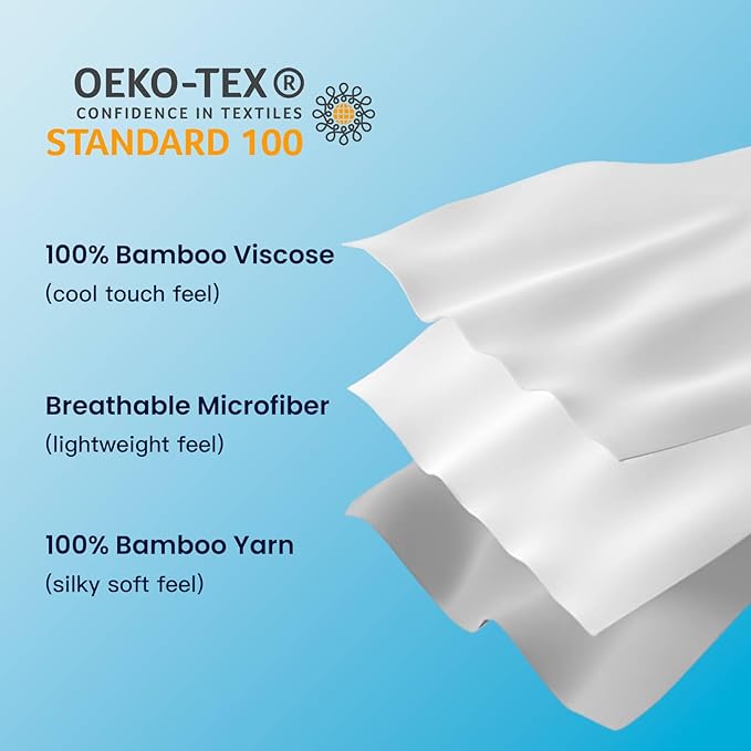 NEXHOME PRO Viscose from Bamboo Comforter Queen Cooling Lightweight Duvet Insert, Organic Natural Summer Bedding Blanket for Hot Sleepers,8 Corner Tabs 90" L x90 W