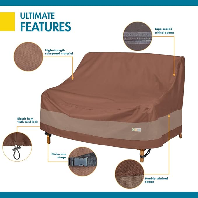 DUCKCOVERS Ultimate Waterproof 58 Inch Deep Loveseat Cover, Patio Furniture Covers - Image 9