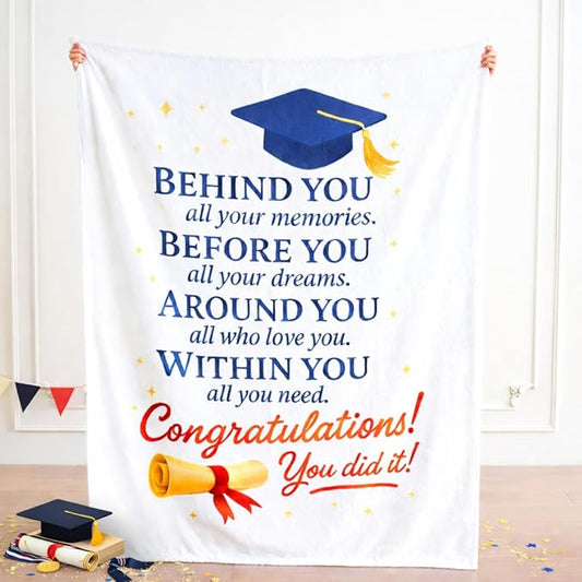 Graduation Gifts Blanket Class of 2026 ?€? Inspirational Throw Blanket 50x60 Inch, Meaningful Graduation Gift for Him Her, Soft Cozy Plush Blanket for College High School Graduate