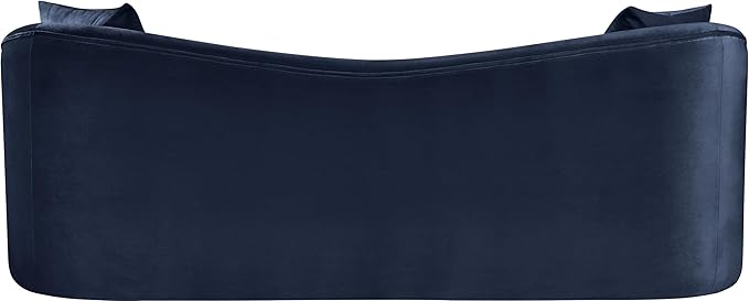 Meridian Furniture 44052Navy-S Destin Collection Modern | Contemporary Sofa with Ultra Luxe Navy 460 GSM Velvet, Rich Curves, 91" W x 34.5" D x 31" H, Navy