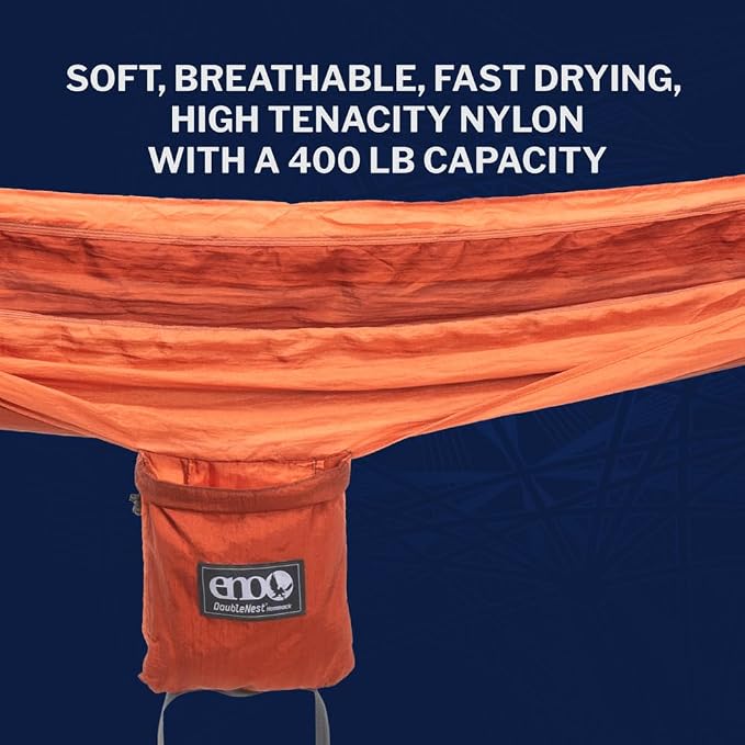 ENO, Eagles Nest Outfitters DoubleNest Lightweight Camping Hammock, 1 to 2 Person, Special Edition Colors, ATC - Image 6