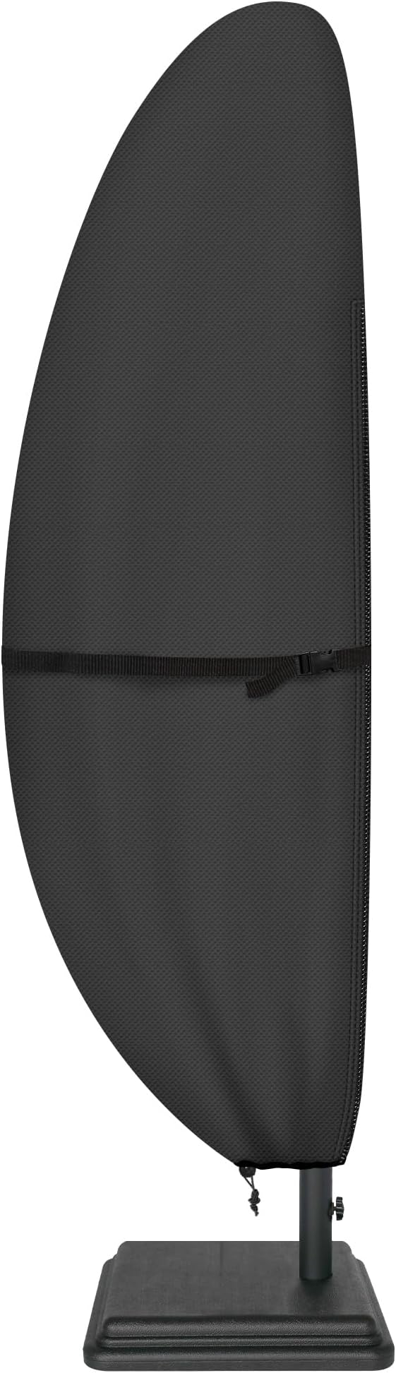 ULTCOVER Patio Parasol 600D Waterproof Outdoor Offset Banana Style Umbrella Cover - Fits Cantilever Offset Umbrella 12-14 Feet, Black by ULTCOVER