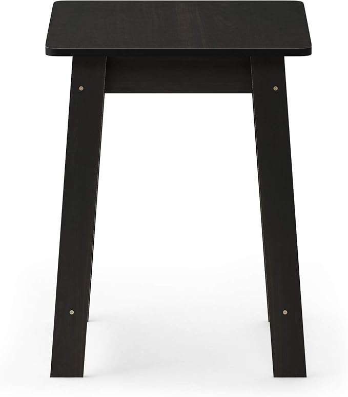 Furinno BEGINNING Side Table, Square Modern End Table with H-Legs, Night Stand, Bedside Table, Soft Edges, Easy Assembly, for Living Room, Bedroom, Espresso - Image 9