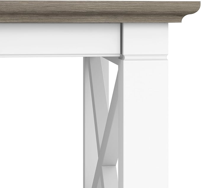 Bush Home Key West Coffee Table with Storage in Pure White and Shiplap Gray