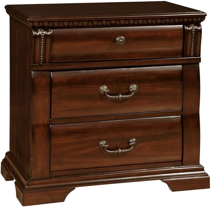 Furniture of America Tay Traditional Cherry 4-Piece Bedroom Set Queen