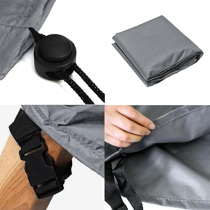 Patio Furniture Covers,Outdoor Furniture Cover Waterproof,Patio Furniture Set Covers for 4 Piece Outdoor Conversation Set,Patio Covers Set X-Large (Grey) - Image 6