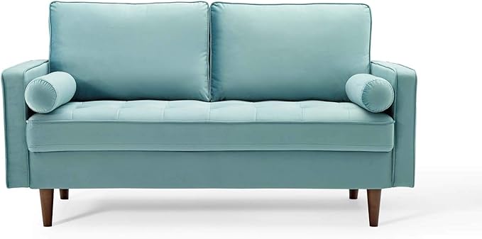 Modway Valour Performance Velvet Loveseat, Mint Valour Performance Velvet Loveseat
