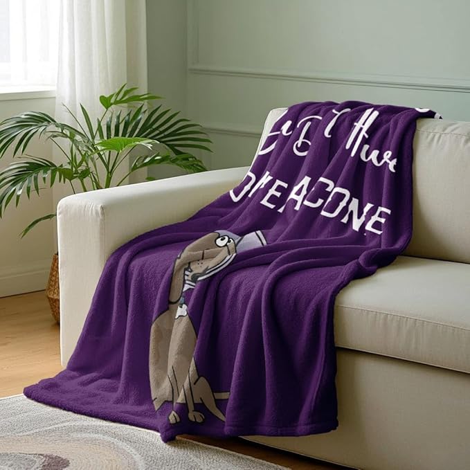 Get Well Gifts for Women/Men After Surgery, Sympathy Gift, Feel Better/Get Well Soon Gifts for Women, Surgery Recovery Gift for Men, at Least You Dont Have to Wear A Cone Purple Blanket 50"x60"