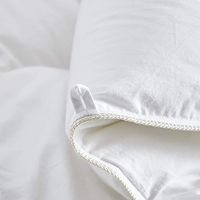 Luxurious California King Size Lightweight Goose Down Comforter Duvet Insert All Season, 1200 Thread Count 100% Egyptian Cotton, 45 oz Fill Weight, (Cal) King