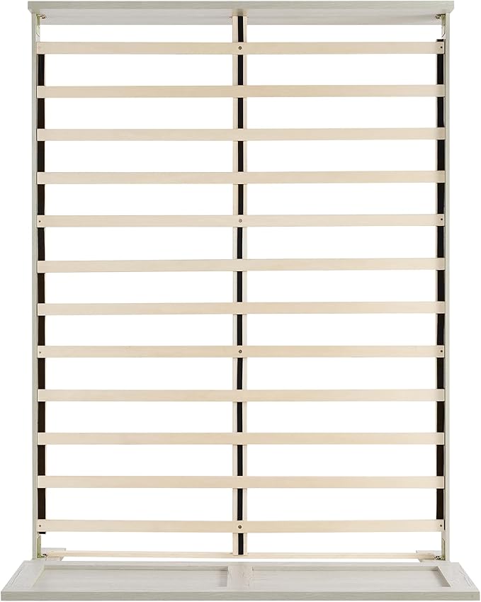 KISLOT Wood Bed Frame, Full Size Wooden Platform Bed Frame with Headboard and Footboard Mattress Foundation Farmhouse Bedroom Furniture No Box Spring Needed
