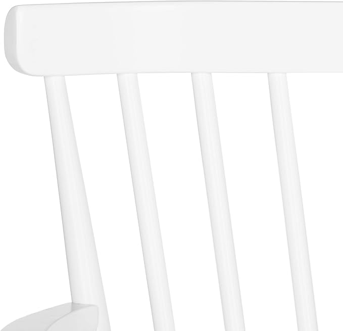 SAFAVIEH Home Collection – Addison White Solid Wood Spindle Back Loveseat Bench, Farmhouse Settee for Entryway Living Room or Dining Area (AMH8513B)