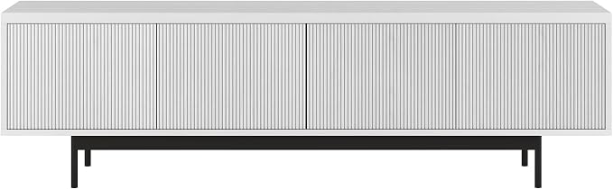 Henn&Hart Whitman, 70'' Rectangular TV Stand, White - Image 4
