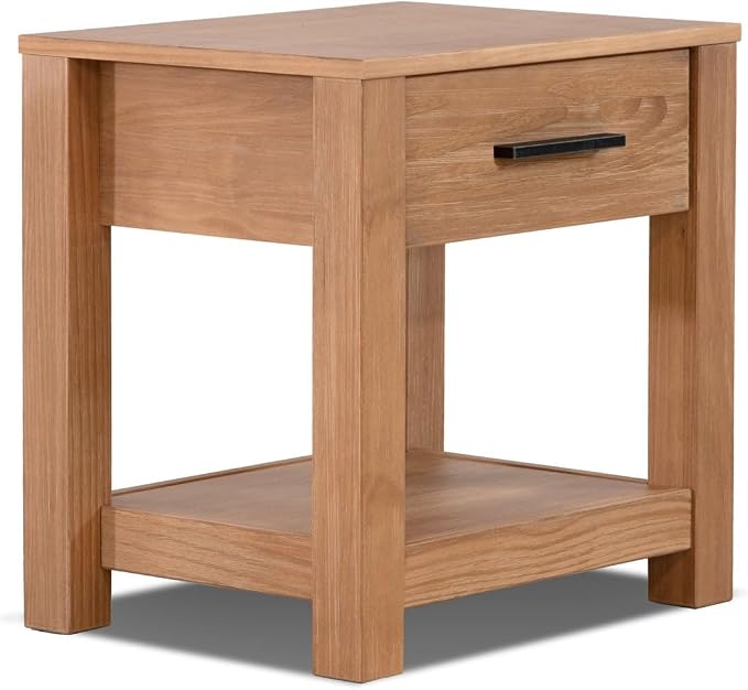 Grain Wood Furniture Loft Nightstand, Solid Wood with Acacia Finish - Image 5