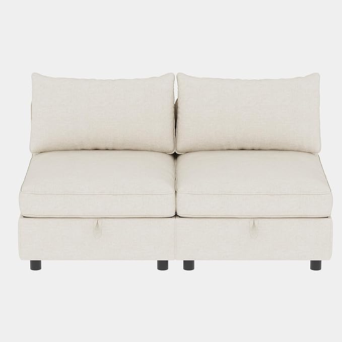 Oversized Modular Storage Sectional Sofa Customizable Seating Group Sofa&Couch Convertible Sleeper Sofabed with Movable Ottomans and Seat, U-Shaped Chenille Upholstered Sofa Couch for Living Room