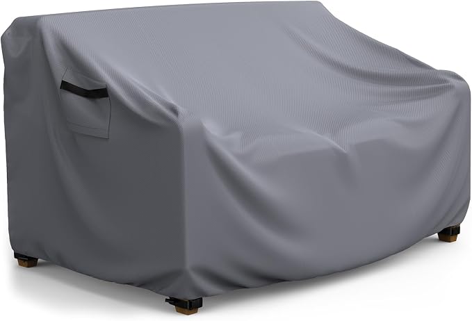 Patio Sofa Cover Waterproof - Heavy Duty 3-Seater Outdoor Couch Cover, Patio Furniture Covers with Air Vent and Handles, 78"L ×42" D×32" H, Gray by Brosyda
