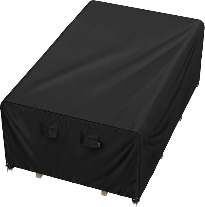 iBirdie Outdoor Patio Furniture Set Covers 90 x 64 inch fit 5 x 7 ft, 64, 63, 62, 60 inch Wide, 90, 89, 88, 87 inch Long, Waterproof Weatherproof Rectangular Cover, 600D for Dining Table and Chairs by iBirdie