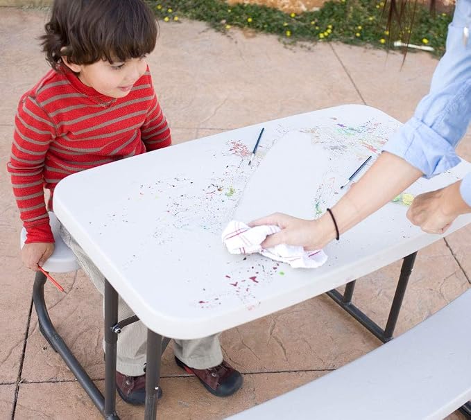 LIFETIME 280094 Kid's Picnic Table, Size 1, Almond - Image 4