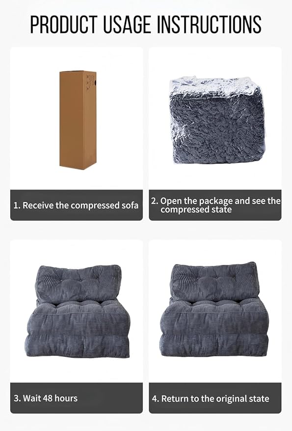 Folding Sofa Bed, Convertible Couch with Pillows and Back Support Portable Couch Bed, Comfortable Futon Sofa Bed for Versatile Home Use Living Room and Bedroom
