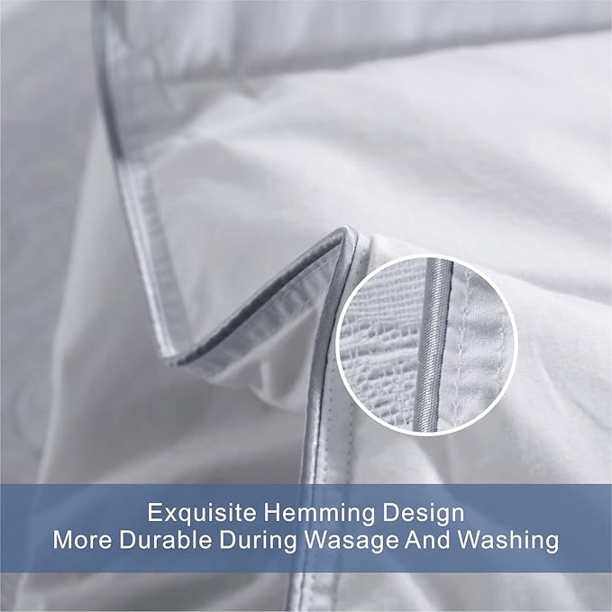MAPLE DOWN Soft King Size Comforter Duvet Insert-Down Alternative Comforter Quilted with Corner Tabs-Lightweight Breathable Brushed Microfiber Machine Washable (King, 106"x90")