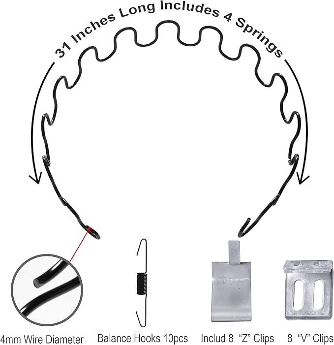 31" Upholstery Spring Seat Repair Replacement Kits for Furniture Sofa Couch Recliner Chair Glider Rocker