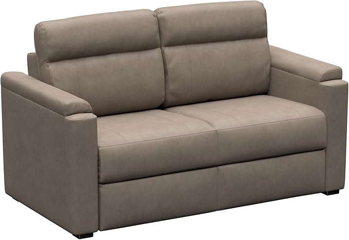 Thomas Payne Signature Heritage Series 62" Driftwood RV Clickback Sleeper Sofa with Automatic, Adjustable Fold-Out Legs, Four Reclining Positions, Easy Transition - 2024044222