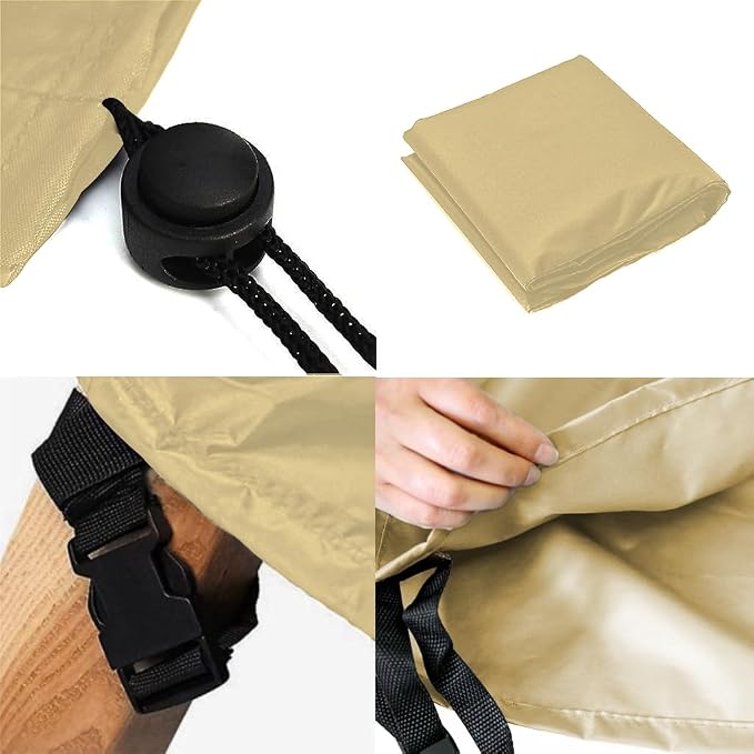 Patio Furniture Covers,Outdoor Furniture Cover Waterproof,Patio Furniture Set Covers for 4 Piece Outdoor Conversation Set,Patio Covers Set-XX-Large (Beige) - Image 9