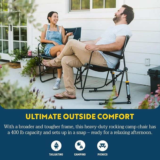 GCI Outdoor Freestyle Rocker XL Portable Folding Rocking Chair and Outdoor Camping Chair - Image 3