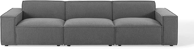 Modway EEI-4112-CHA Restore 3-Piece Sectional Sofa, Charcoal