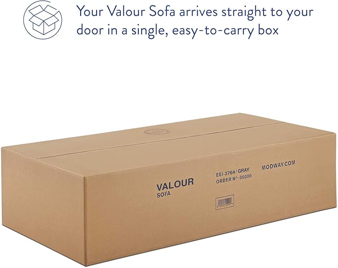 Modway EEI-3764-COG Valour Performance Velvet Sofa, Cognac