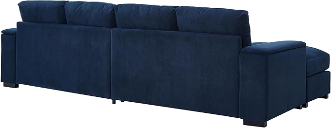 122" Oversized Modular Sectional Sofa Cloud Couch with 2 Ottomans, Comfy Corduroy Upholstered Deep Seat Large U Shaped Lounge Sofa&Couches with Hidden Arm Storage Box