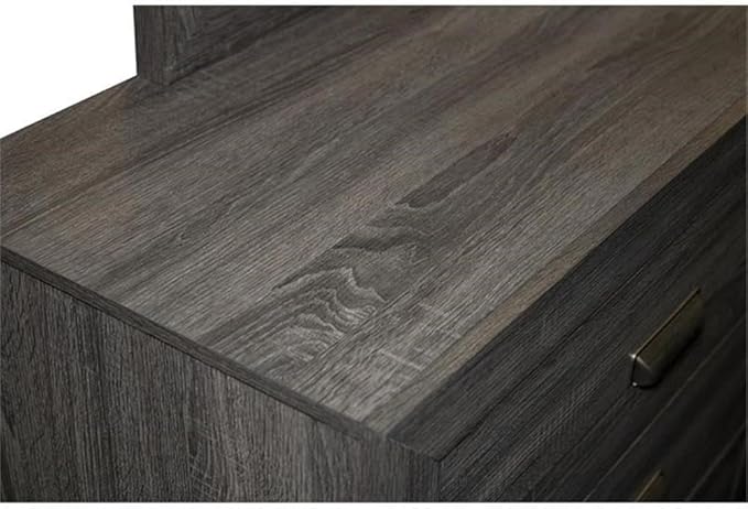 Best Quality Furniture Rustic Wood Gray 6pc Bedroom Set in Queen Size with Chest and 2 Nightstands