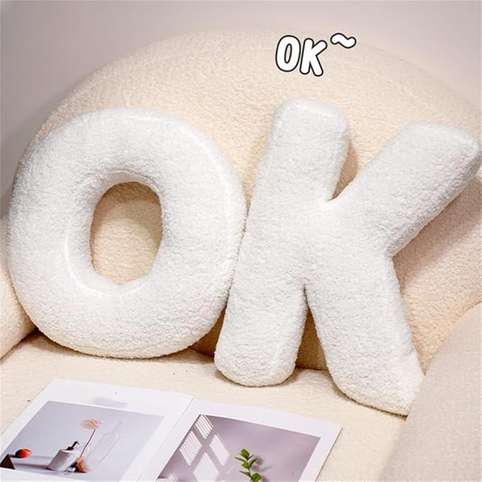Letter Plush Pillow, Letter Hugging Throw Pillows, Decorative Initial Letter Shaped Throw Pillows for Bed Couch, Letter Pillows English Alphabet A to Z for Sofa Bedroom Living Room Decor (Z)