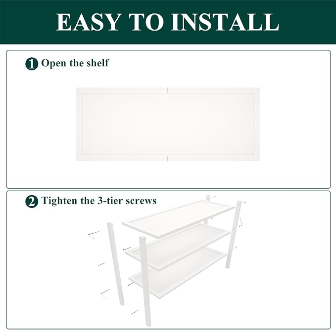 Smiry Bamboo Shoe Rack, 3 Tier Shoe Organizer for Entryway & Closet, Stackable Free Standing Storage Shelf for Shoes, Bags & Plants, White - Image 5