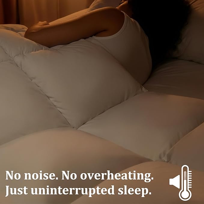Goose Down Fiber Comforter Oversized King Size – All Season Naturally Breathable Duvet Insert,Cotton-Poly Blend Fabric, 8 Corner Tabs (White, Oversized King(120"x98"))