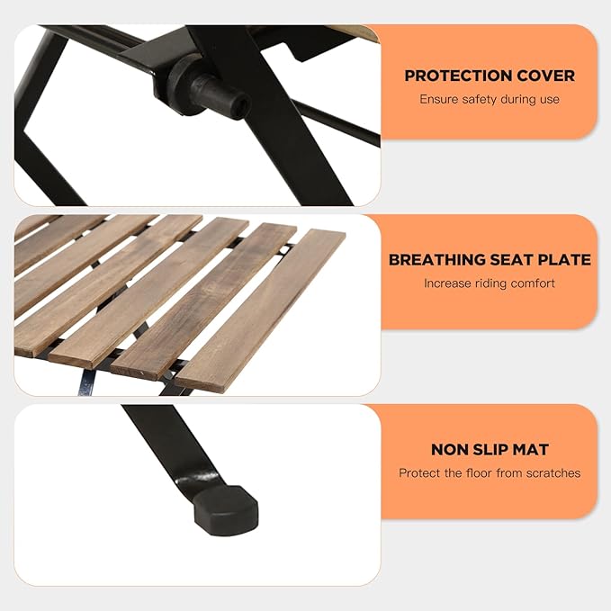 3 Pieces Folding Patio Furniture Set Bistro Set Portable Conversation Set All Weather Resistant Outdoor Furniture with 2 Folding Chairs Table for Patio Outdoor Backyard (Brown)