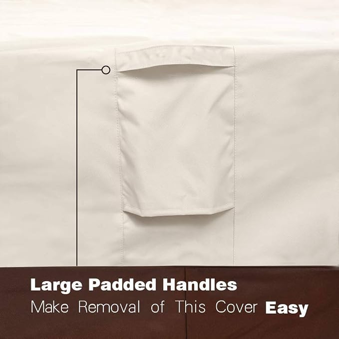 Vailge Waterproof Patio Furniture Set Cover with Padded Handles, Patio/Outdoor Table Cover, Patio/Outdoor Dining Rectangular Table Chairs Cover Medium - Image 5