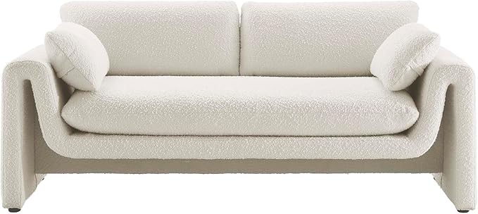 Modway EEI-6381-IVO Waverly Boucle Fabric Sofa, Ivory