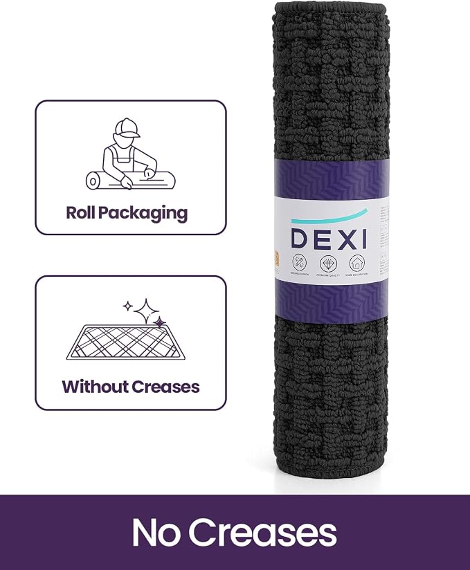 DEXI Front Entryway Door Mat Non Slip 48x72, Large Double Entry Way Mats Inside Entrance Low Profile, Welcome Doormat Dirt Trapper for Garage House Floor Home Porter Hall Backdoor Area, Dark Grey - Image 9