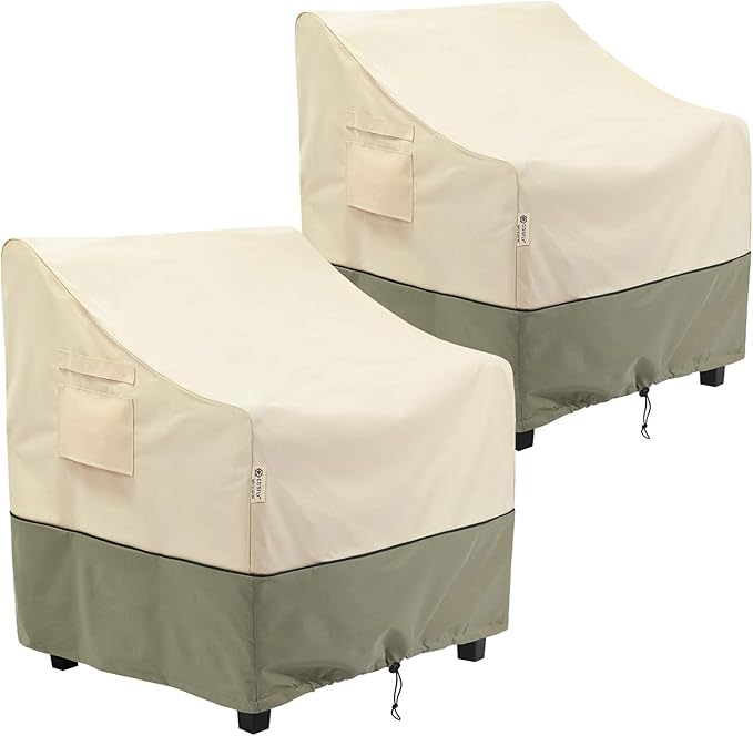 COSFLY Outdoor Furniture Patio Chair Covers Waterproof, Lounge Deep Seat Cover, Lawn Furnitures Covers Fits up to 35W x 38D x 31H inches(2 Pack) by COSFLYFurnitureSetCovers