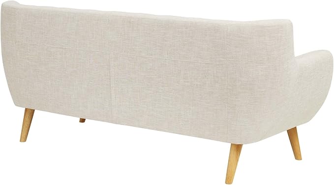 Modway Remark Mid-Century Modern Sofa With Upholstered Fabric In Beige